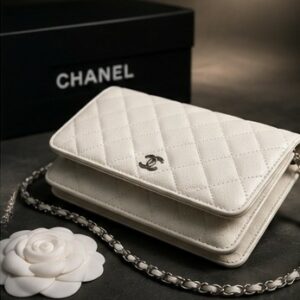 Chanel Wallet on Chain Cuir Caviar Blanc 2023