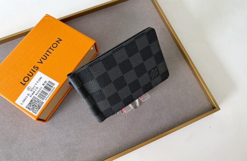 Portefeuille Multiple Damier Graphite
