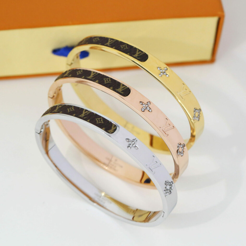 Bracelet jonc rigide Nanogram avec strass