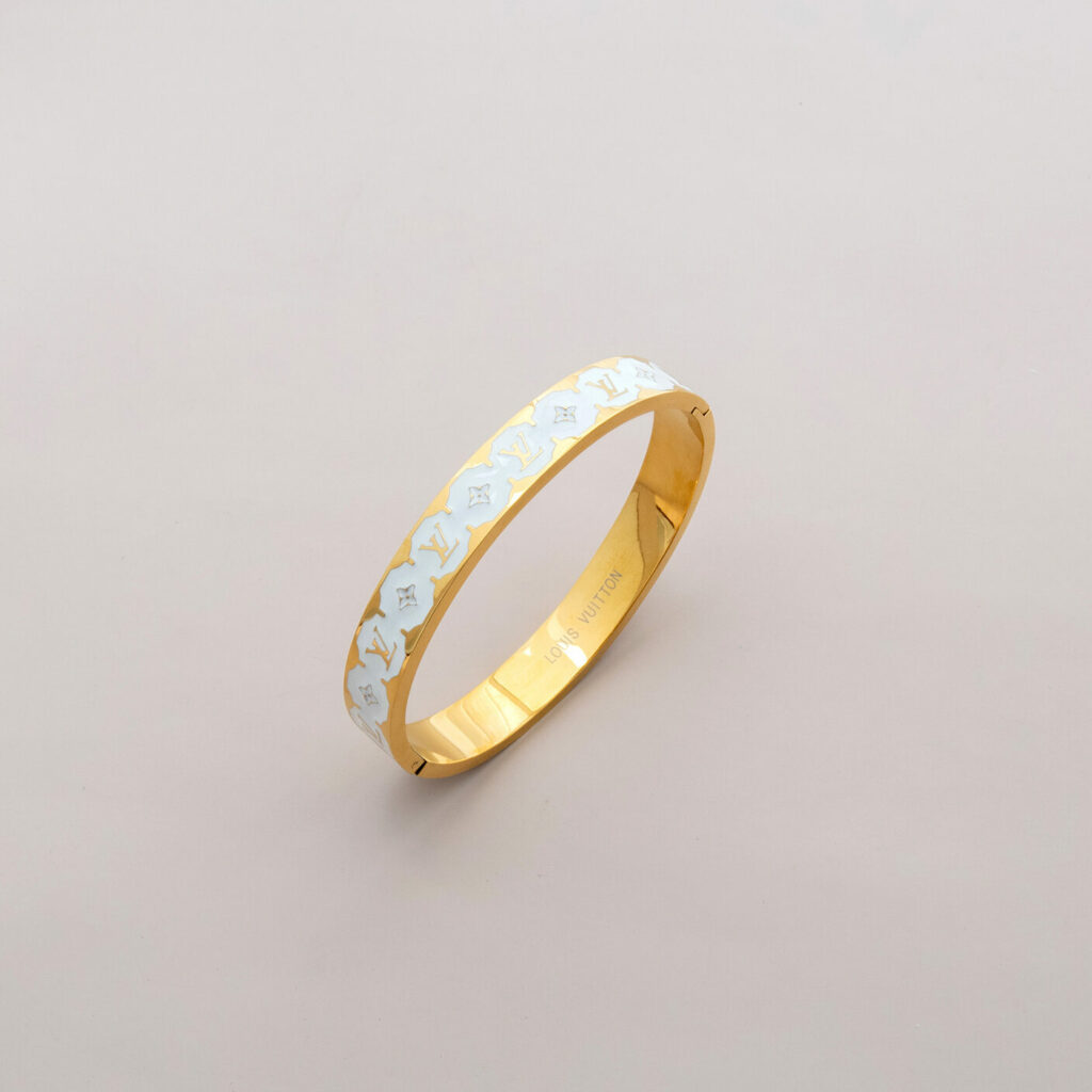 Bracelet jonc rigide Monogram émail
