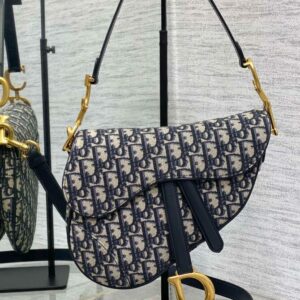 Saddle en toile Jacquard Oblique
